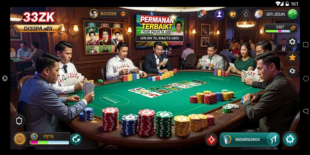 Tampilan grafis menakjubkan dari gameplay Poker di 33ZK.