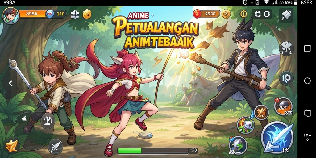 Gameplay menarik dalam 898A dengan karakter anime ikonik.