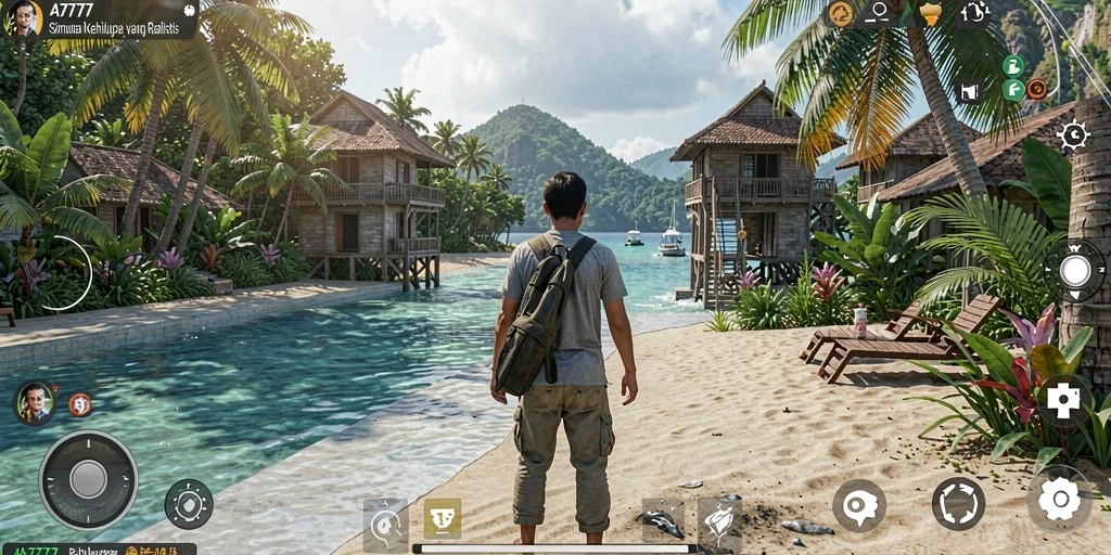 Tampilan visual yang menakjubkan dari gameplay A7777.