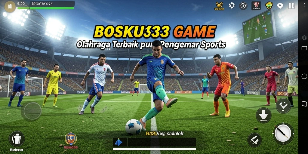 Tampilan gameplay BOSKU33 yang mendebarkan saat bertanding di lapangan.