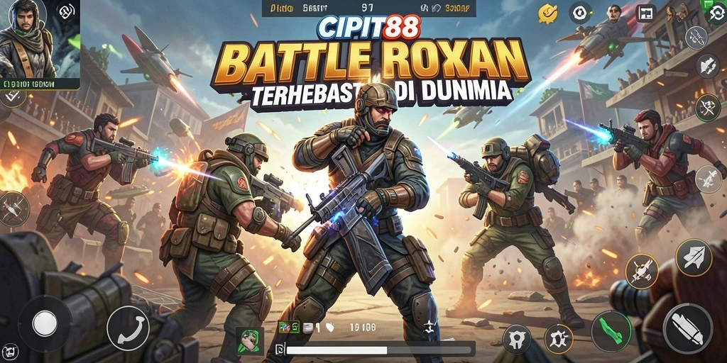 Tampilan gameplay CIPIT88 yang penuh aksi dan strategi Battle Royale.