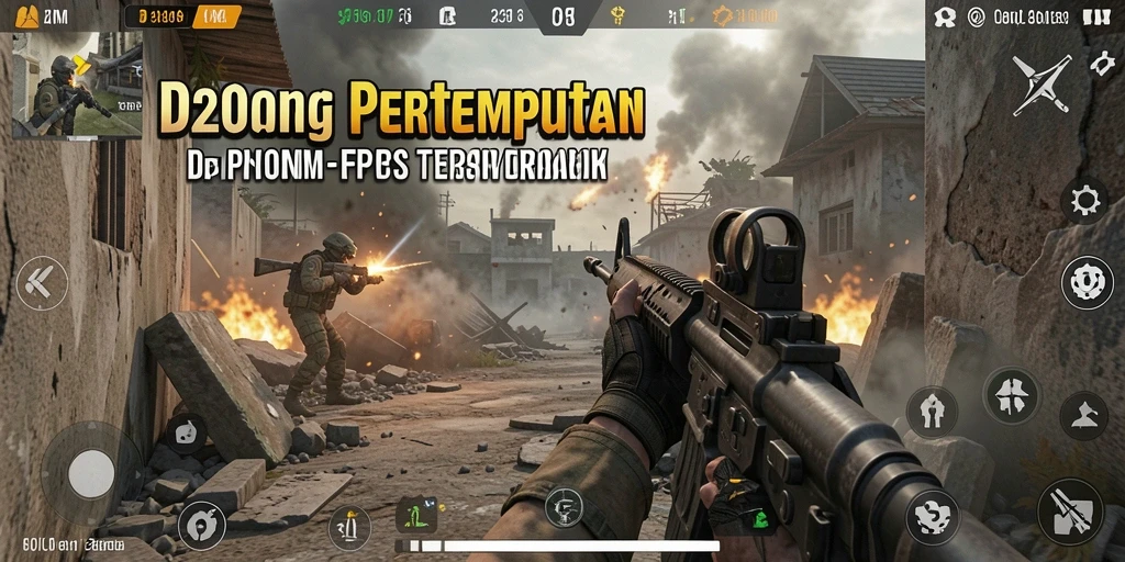 Tampilan gameplay D200M yang mendebarkan saat pertempuran sengit.
