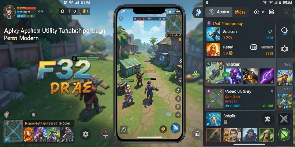 Tampilan screenshot F32 yang menunjukkan fitur-fitur Utility.