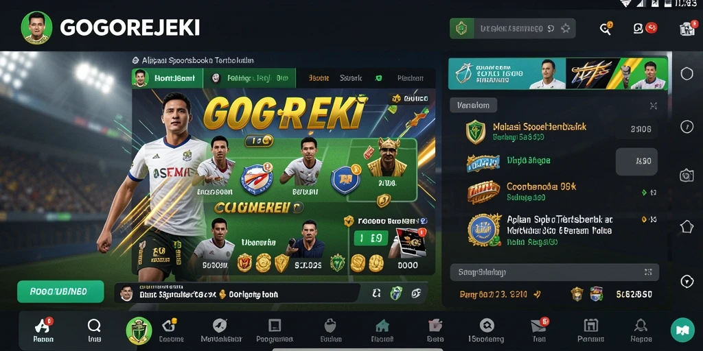 Screenshot menunjukkan antarmuka GOGOREJEKI dengan berbagai pilihan taruhan olahraga.