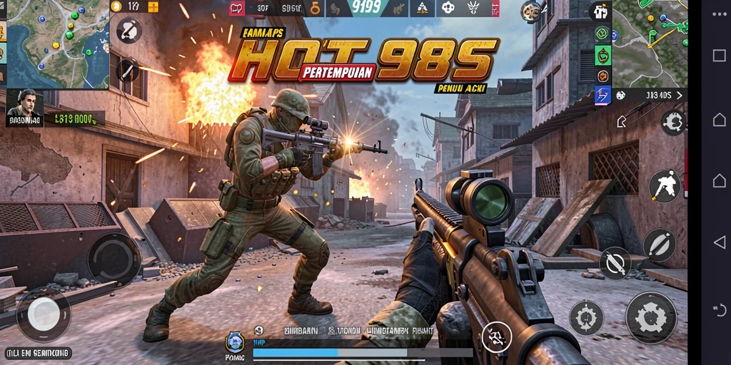 Tampilan gameplay HOT985 dengan aksi pertempuran yang mendebarkan.