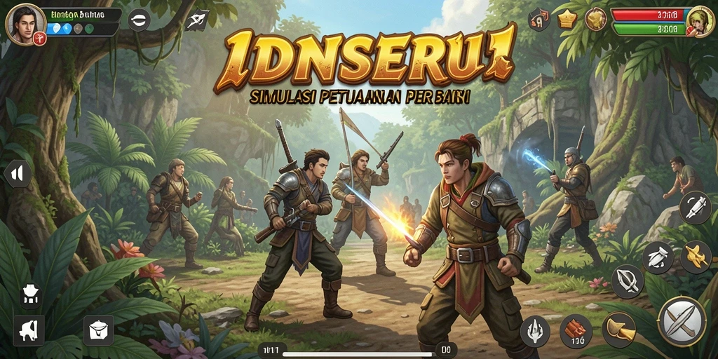 Tampilan gameplay menarik dari IDNSERU menampilkan dunia simulasi yang kaya.