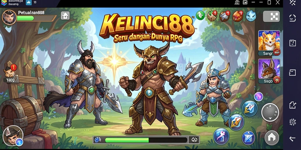 Tampilan gameplay RPG KELINCI88 yang mendebarkan dan penuh aksi.