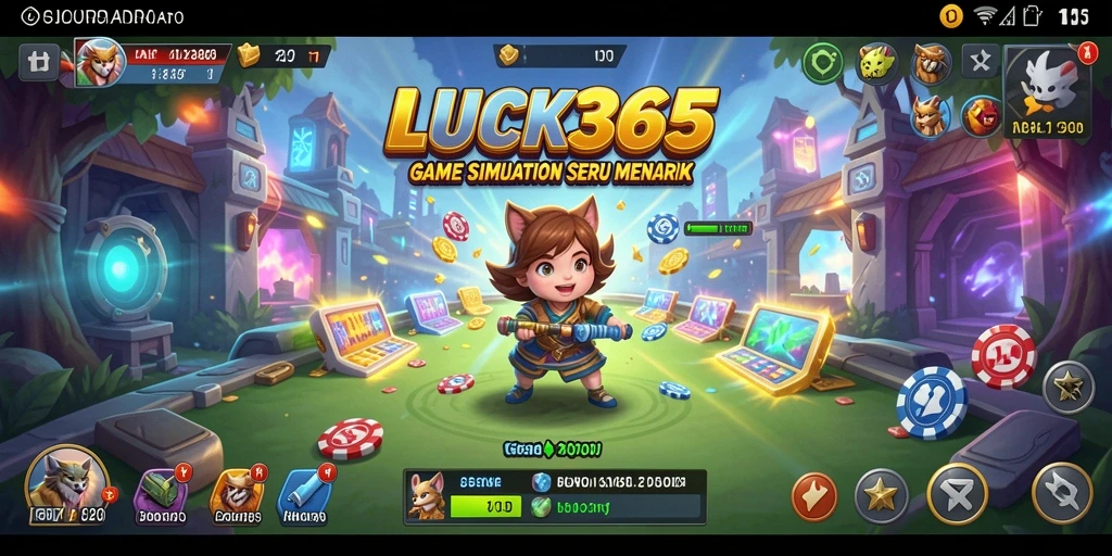 Tampilan gameplay LUCK365 yang menampilkan kreativitas pemain dalam dunia simulation.