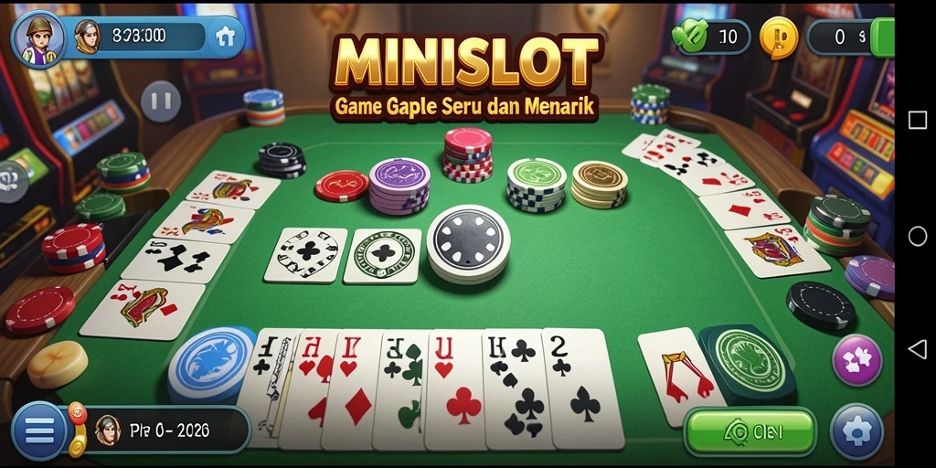 Gameplay seru Gaple di MINISLOT yang menantang.