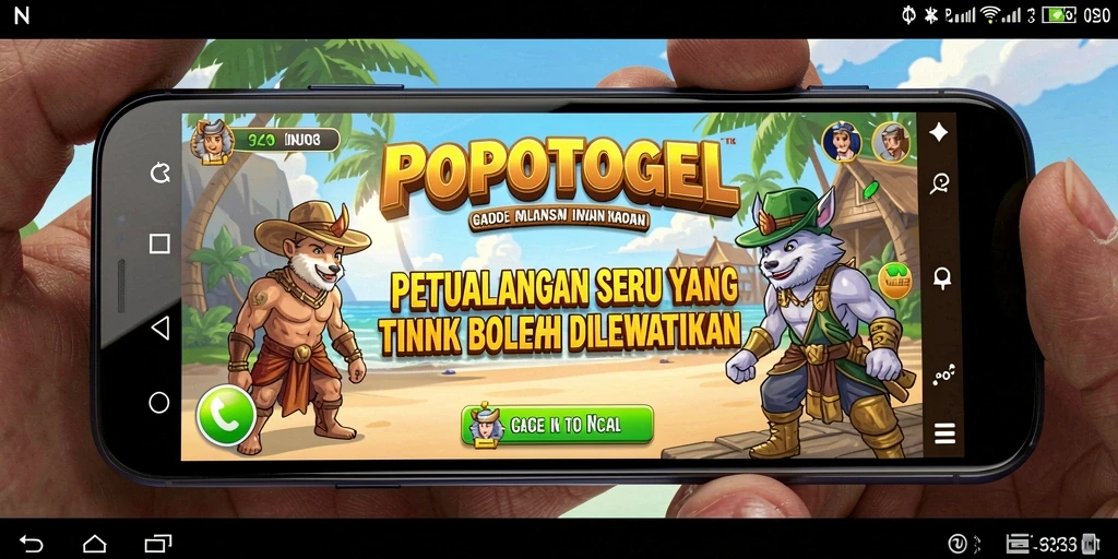 Screenshot gameplay <strong>POPOTOGEL</strong> menampilkan aksi petualangan yang seru