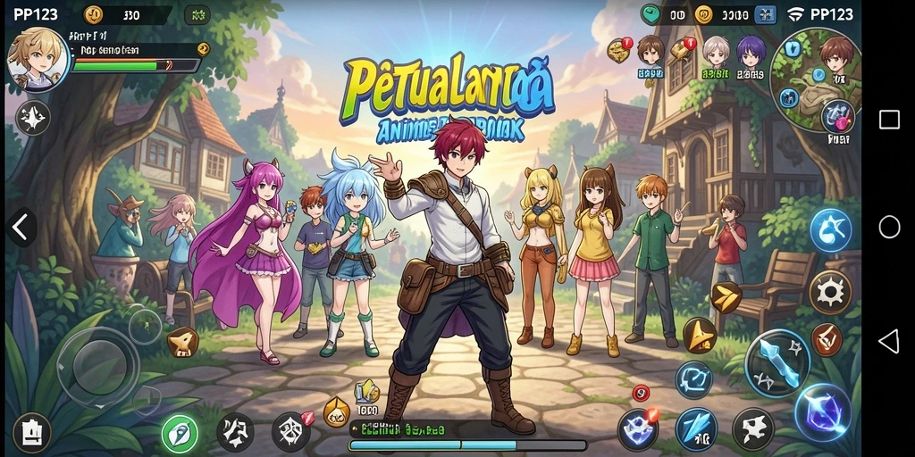 Gameplay seru PP123 dengan karakter Anime yang ikonik.