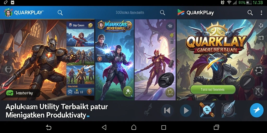 Tampilan antarmuka QUARKPLAY yang intuitif dan memudahkan pengguna.