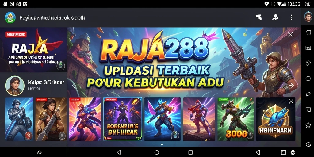 Tampilan utama RAJA288 yang menonjolkan fitur-fitur Utility.
