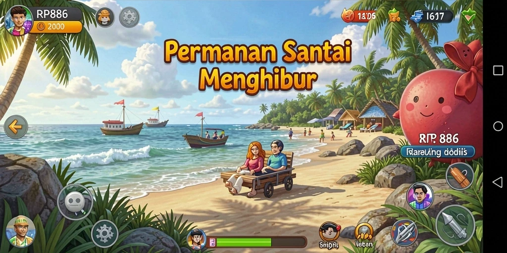 Tampilan gameplay RP886 yang mengasyikkan dan penuh warna.