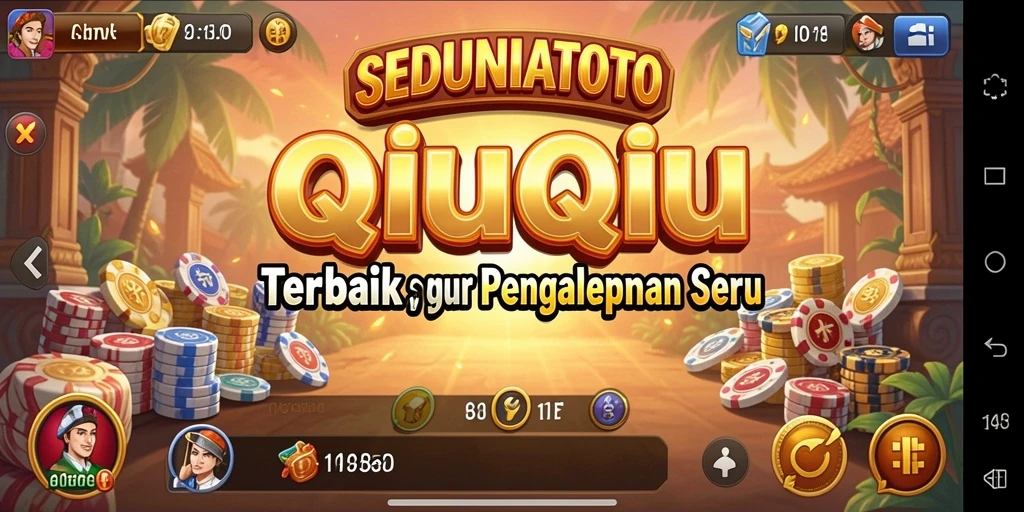 Gameplay seru SEDUNIATOTO dengan aksi kartu QiuQiu.