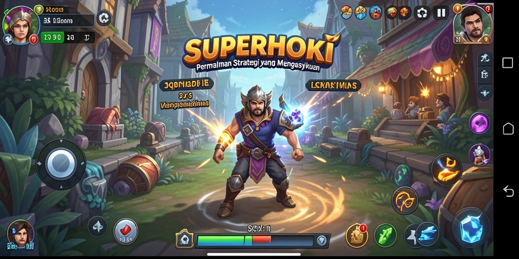 Tampilan menarik dan interaksi gameplay dalam SUPERHOKI.