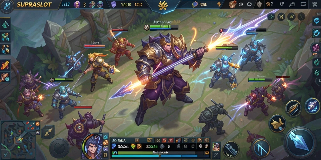Tangkapan layar gameplay SUPRASLOT yang intens dan mendebarkan.