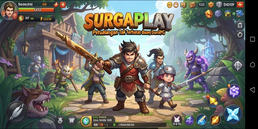 Tampilan aksi seru di dalam game SURGAPLAY yang mendebarkan.